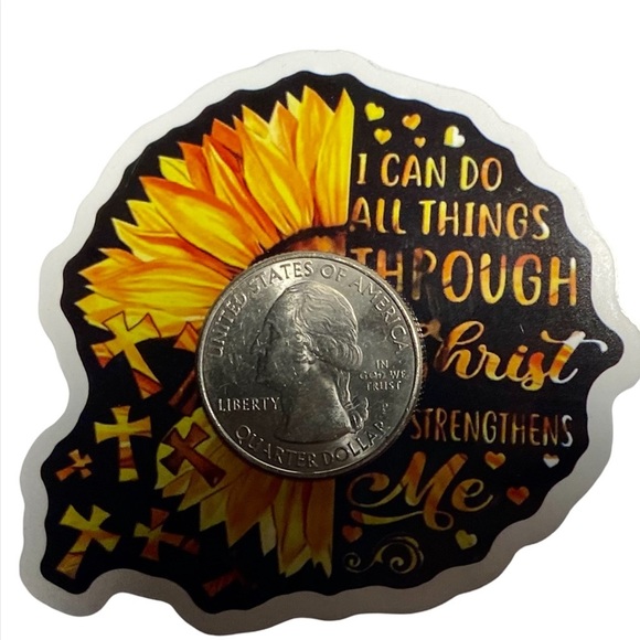 SUNFLOWER lovers sticker for water bottles laptops cards crafts cp case BE BRAVE - Picture 4 of 14